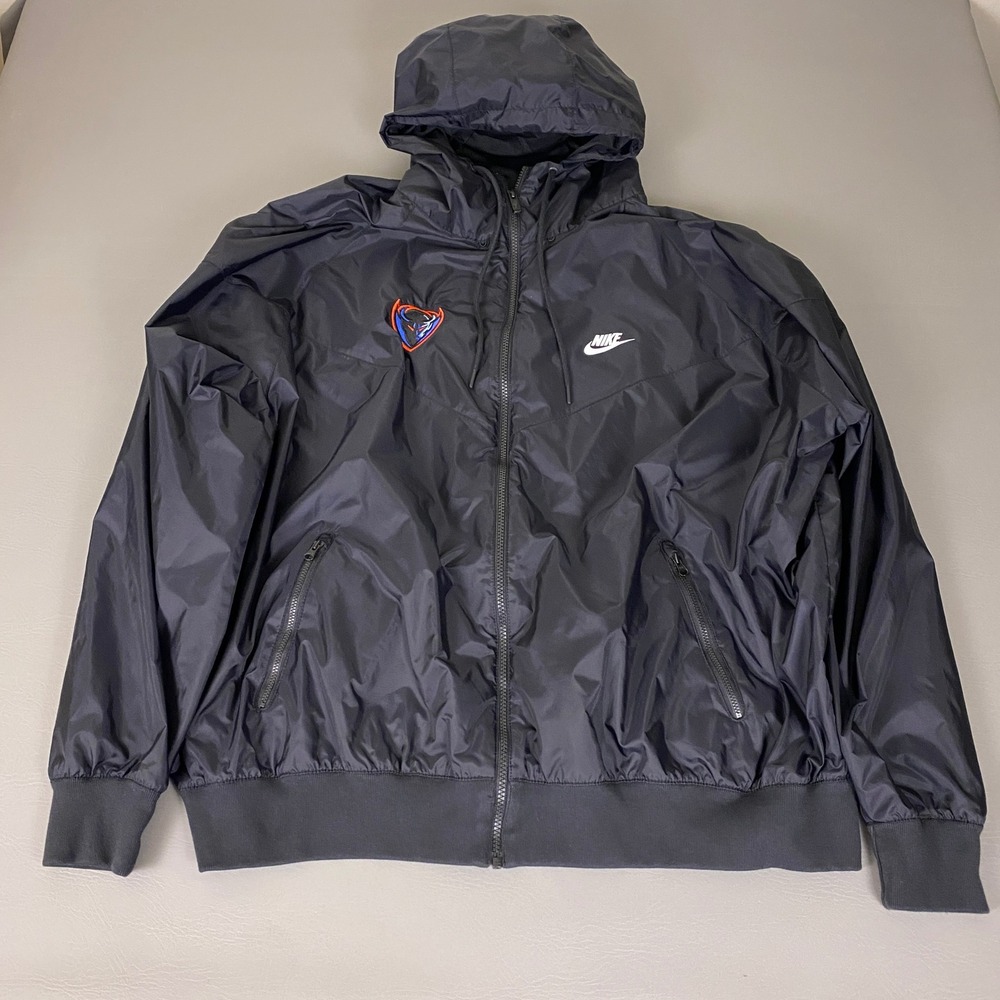 Nike Depaul Windbreaker Jacket Men's Size 3XL Black Full Zip Hooded Mesh Lined